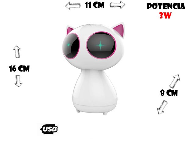 &u+ PARLANTE PC GATO M1 (16 CM DE ALTO )